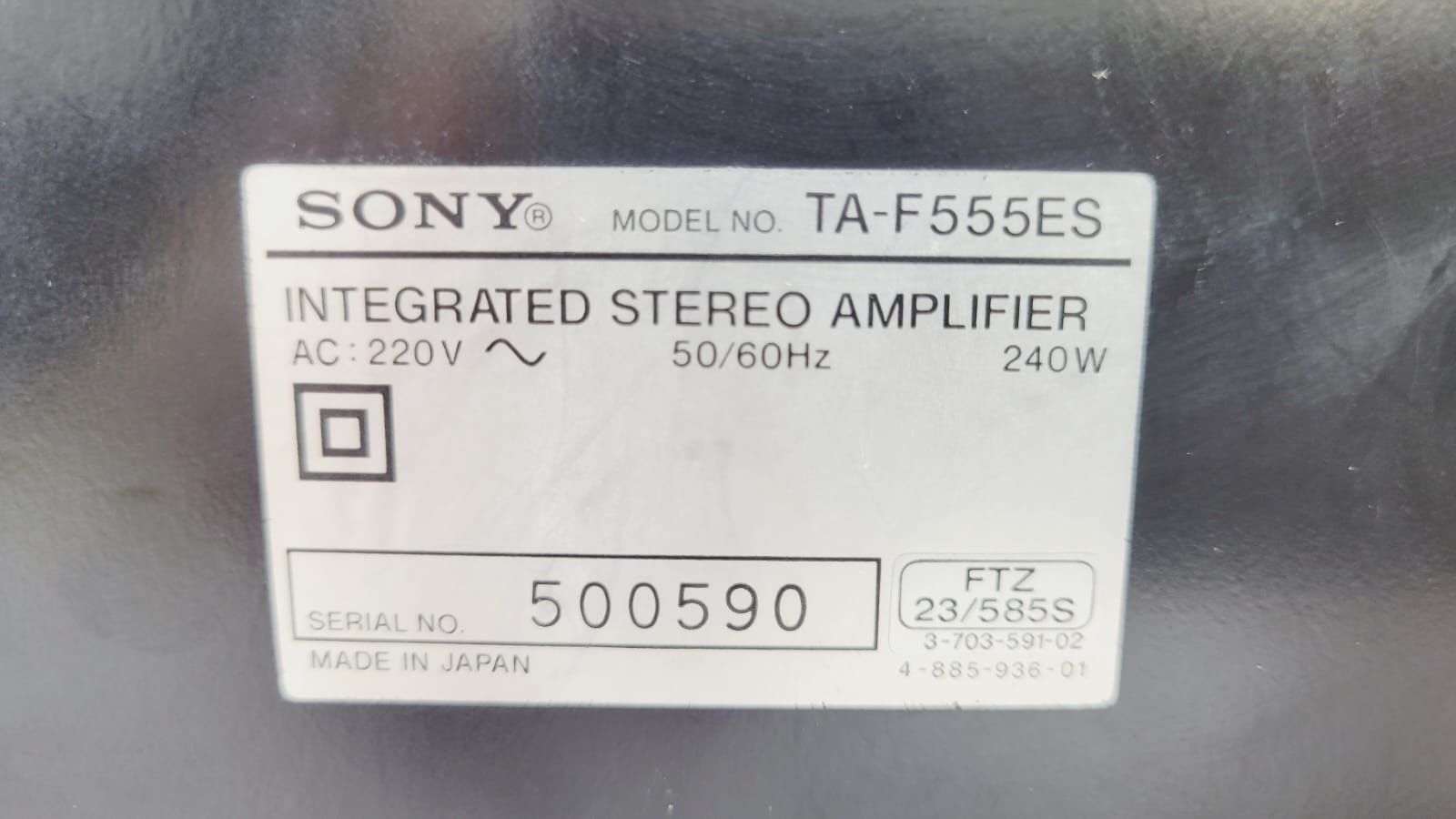 Sony TA F 555 ES POTĘŻNY WZMACNIACZ 2x100W 8ohm Japan