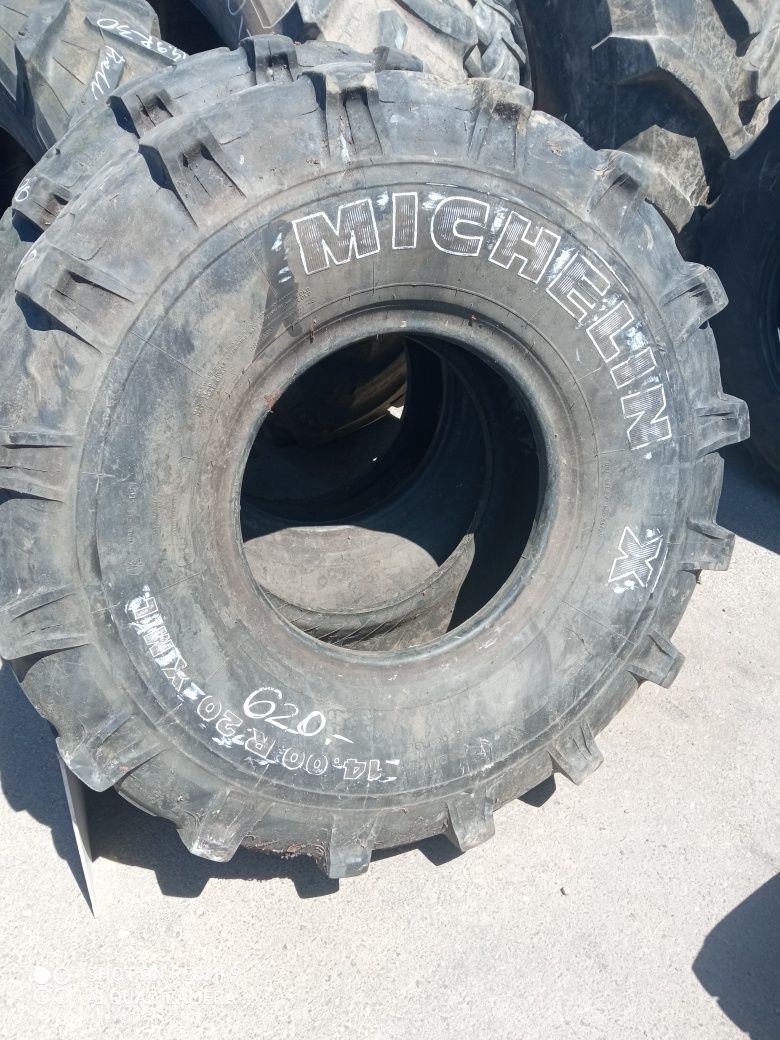 14.00R20 Michelin opony używane rolnicze przemysłowe para