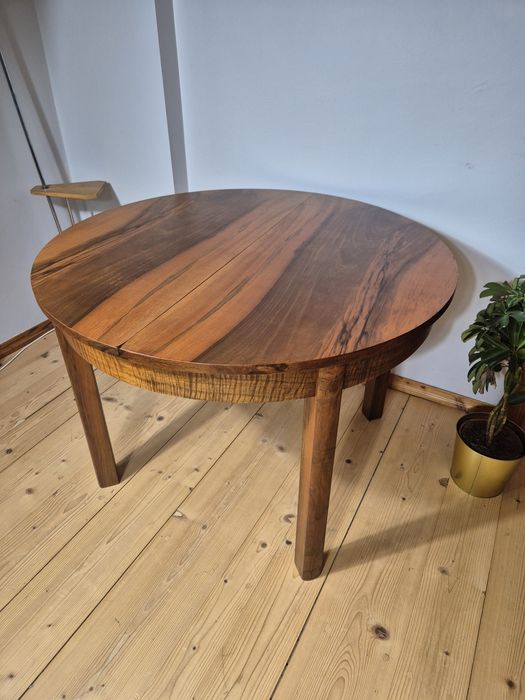 Stół okrągły rozkładany z lat 60-tych po renowacji! PRL VINTAGE RETRO
