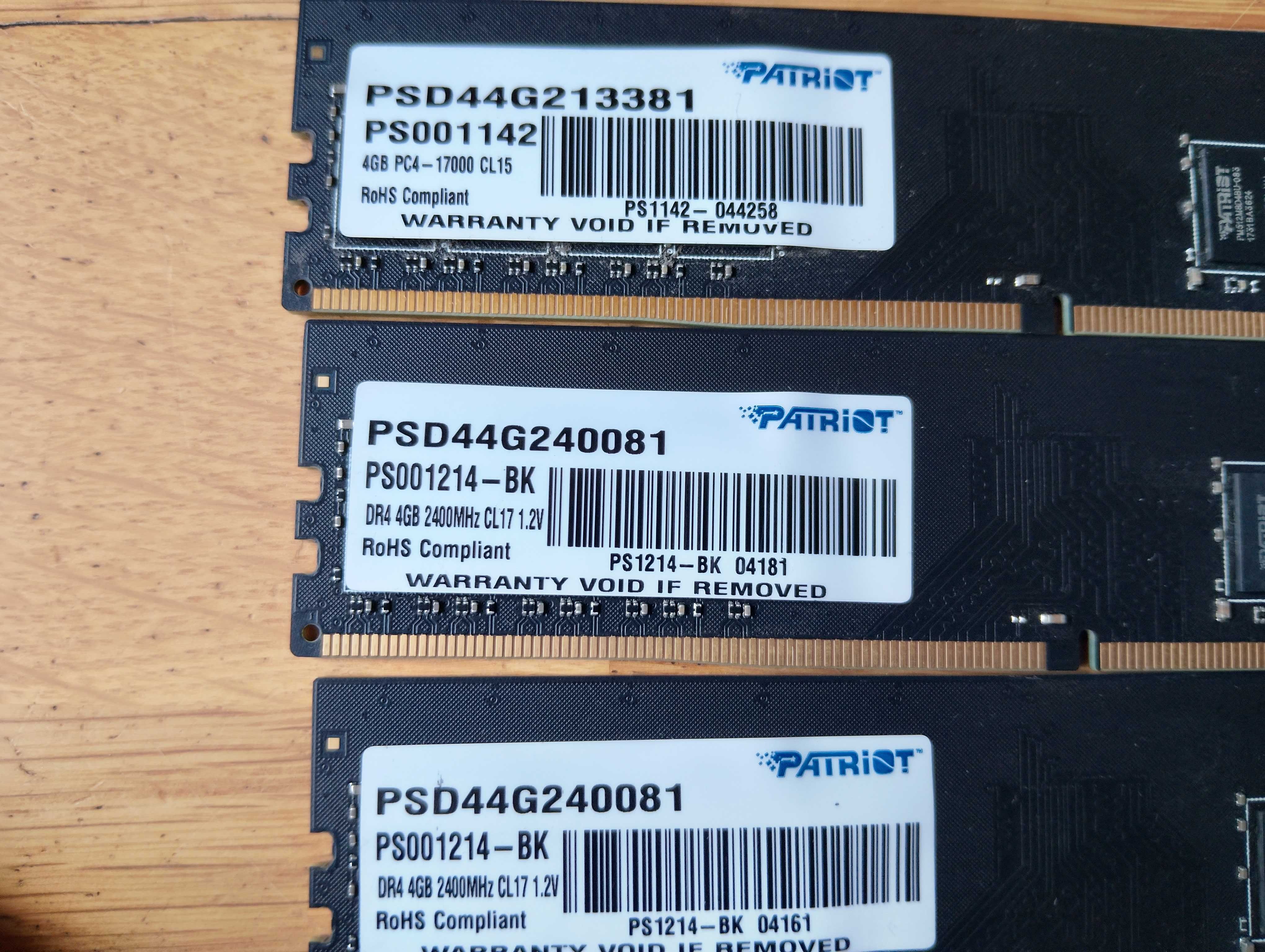 Модуль пам'яті 4Gb DDR4-2400-2666MHz Patriot та інші