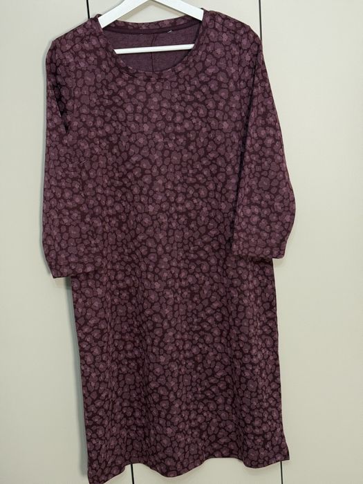Sukienka damska bordowa wzorzysta xl