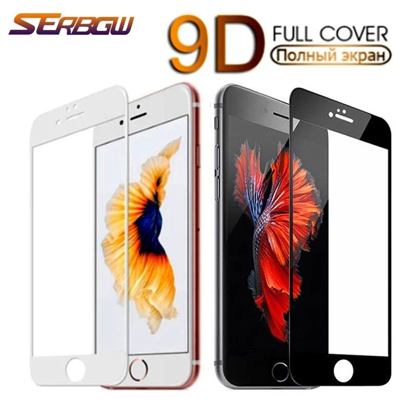 Защитное стекло 9D для iPhone 6 6s закаленное защитное стекло
