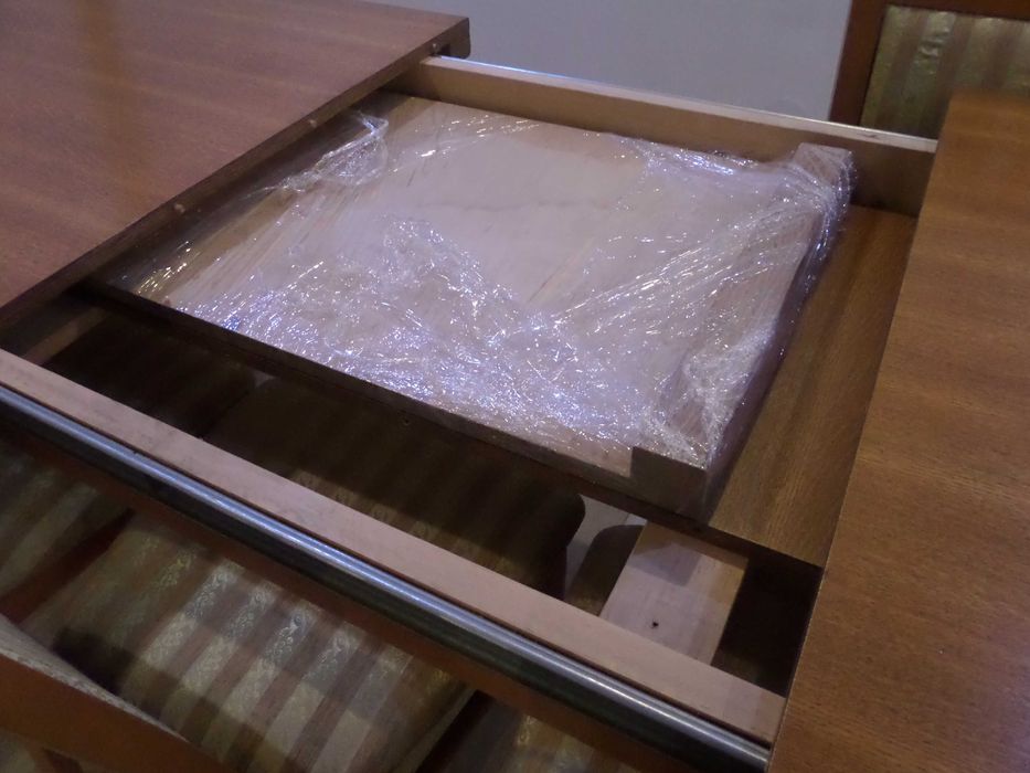 śliczny masywny dębowy stół + 6 krzeseł stan bdb wysyłka dowóz