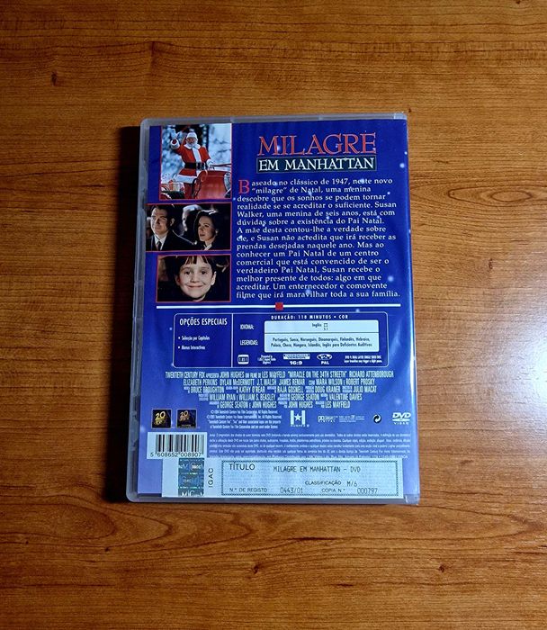 MILAGRE EM MANHATTAN Richard Attenborough/Mara Wilson/Elizabeth Perkin