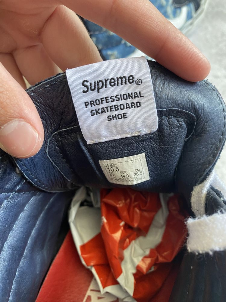 Кросівки vans x supreme hole punch denim чоловічі ванс х супрім хол