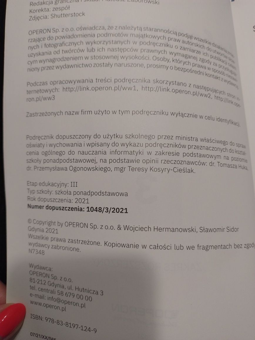 Informatyka 3 Operon, zakres rozszerzony
