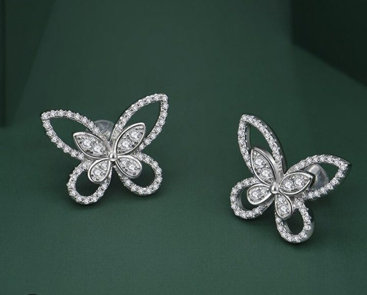 Сережки в стиле Graff из коллекции butterfly ,гвоздики