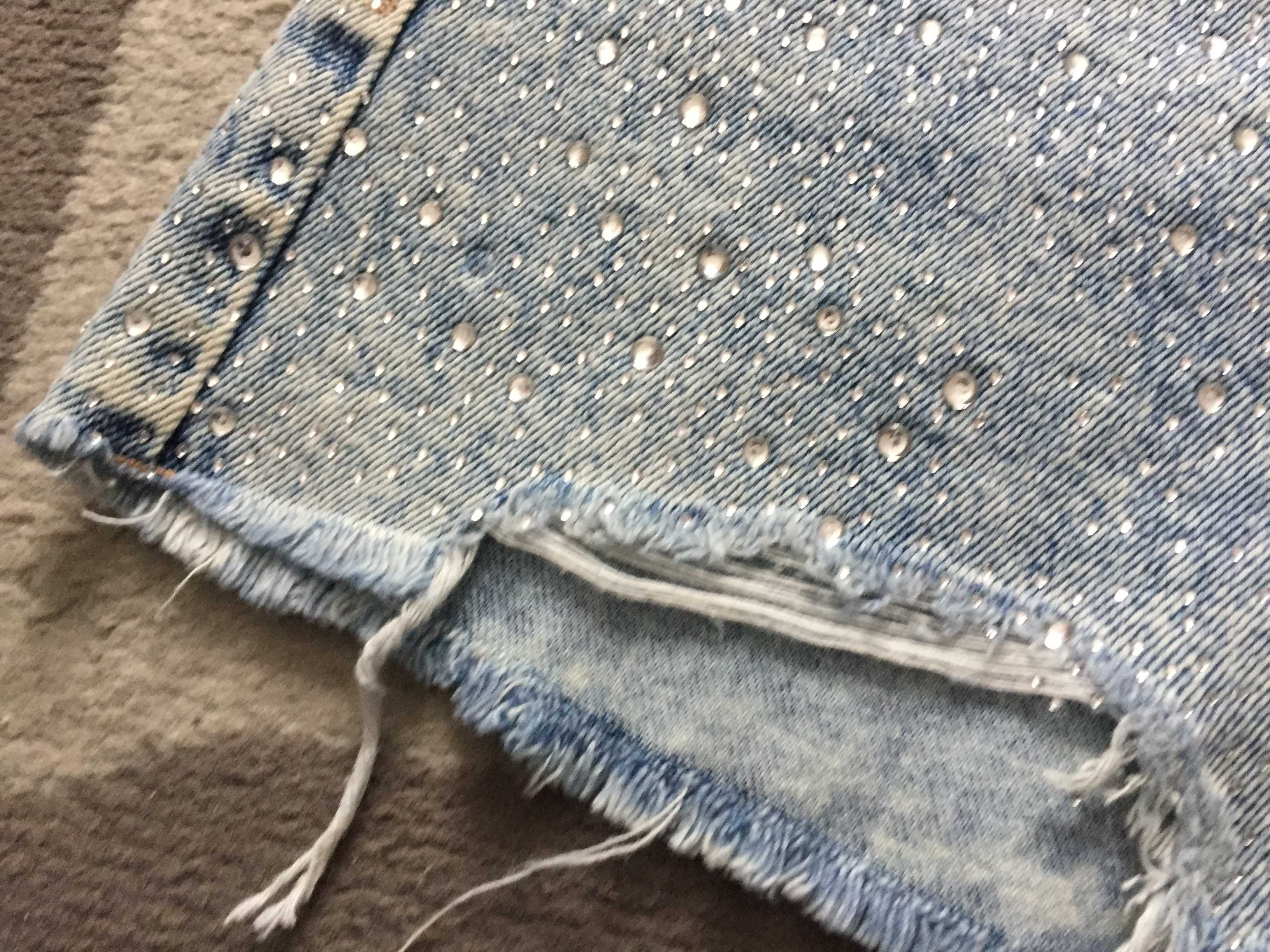 Cropp krótkie spodenki jeansowe szorty rozmiar S cyrkonie
