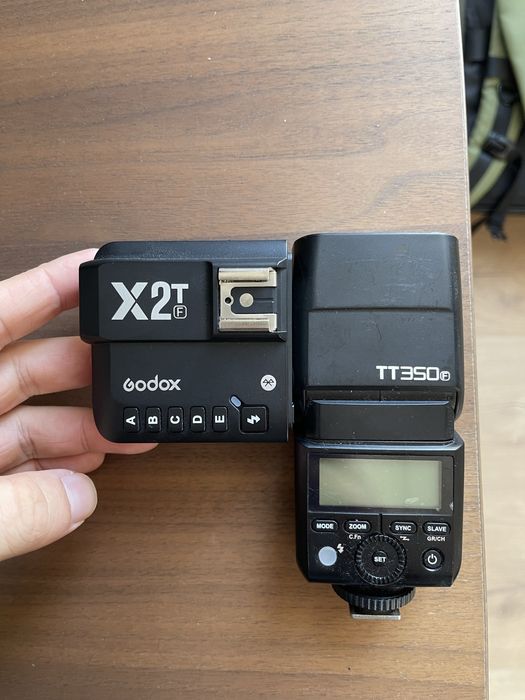 Flash godox tt350f + transmissor godox x2t X mount