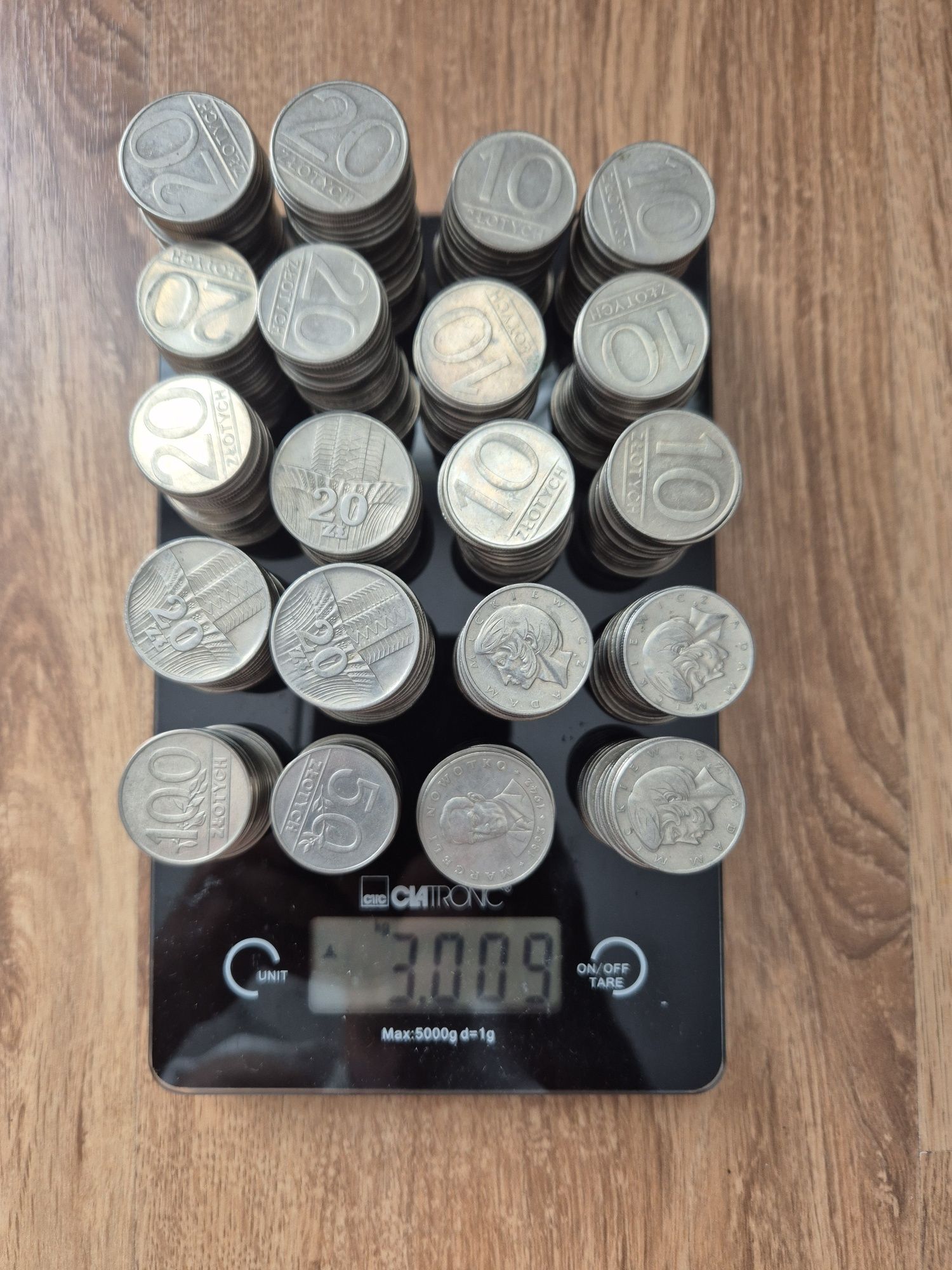 3 kg monet z okresu PRL miedzionikiel