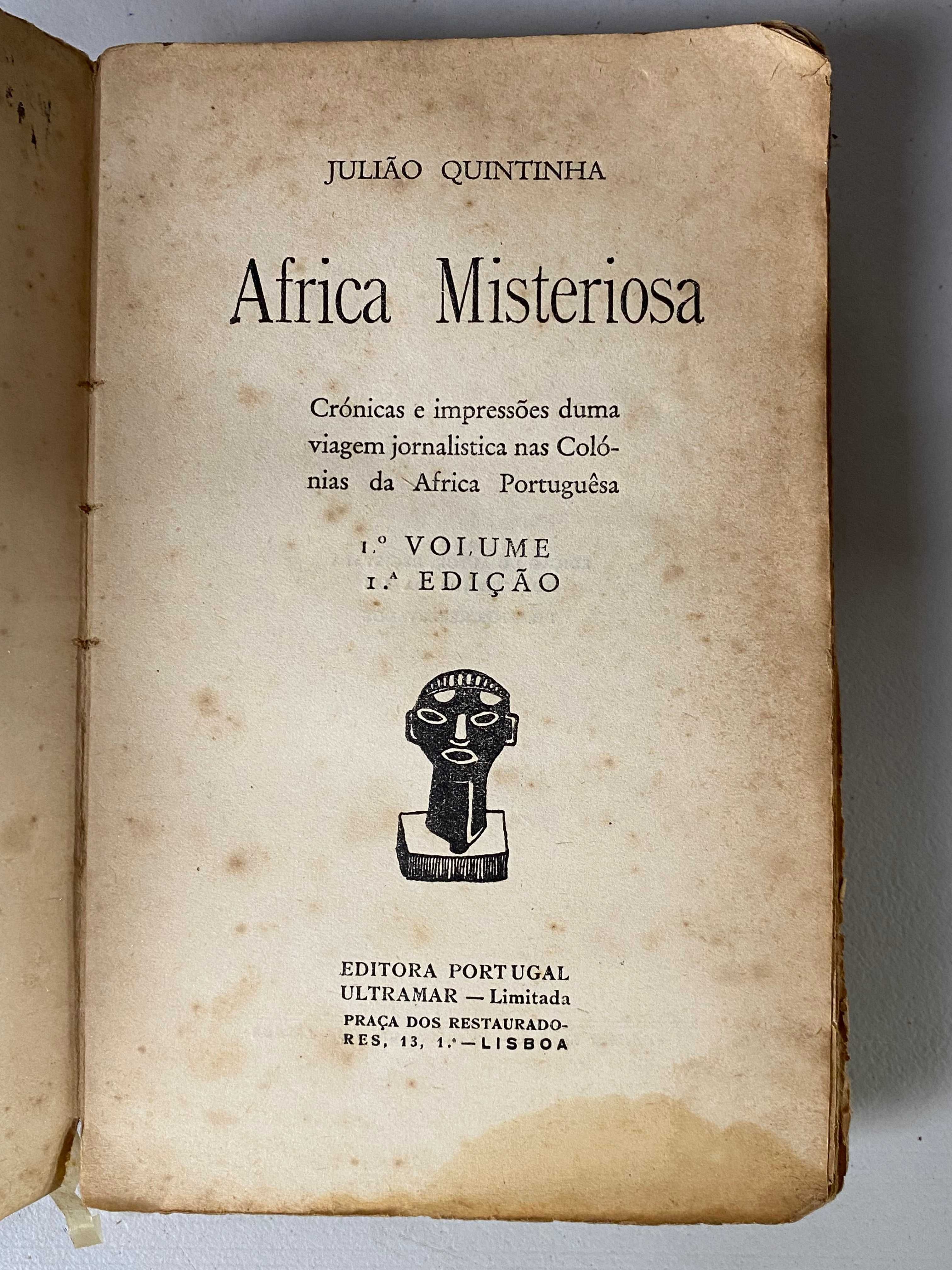 Livro Ref Cx B- Africa Misteriosa - Julião Quintinha - RARO