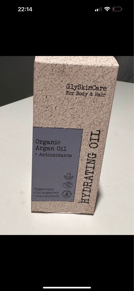 Glyskincare organiczny olej arganowy + antyoksydanty