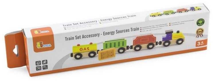 Viga 50820 Magnetyczny Drewniany Pociąg Towarowy