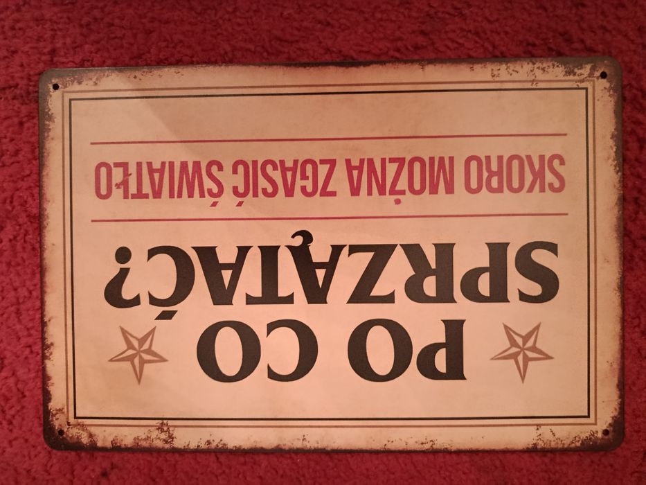 Tablica metalowa 20 x 30 cm - Steel Poster