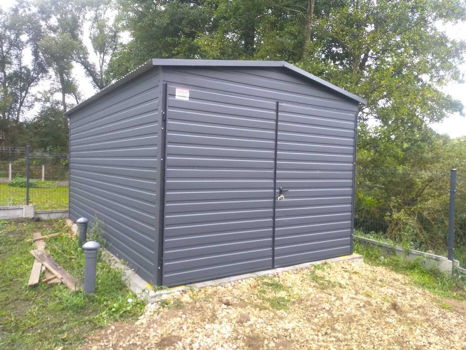 Garaż blaszany blaszak dach dwuspad 3x5 kolor RAL PRODUCENT (175)