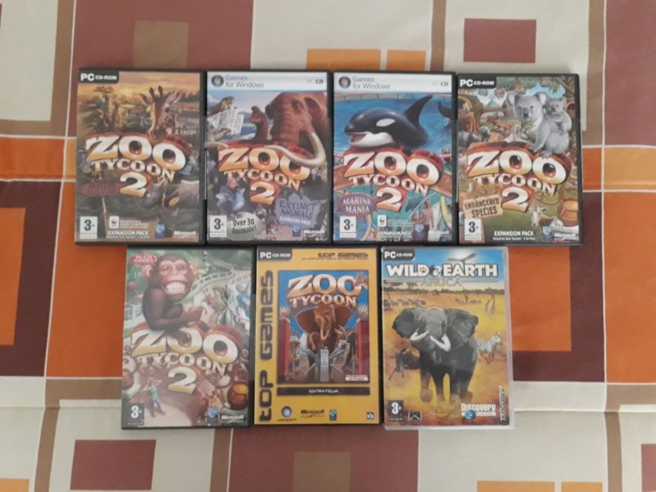 Jogos PC Zoo Tycoon 1 e 2 (Edição Completa) e Wild Afrika