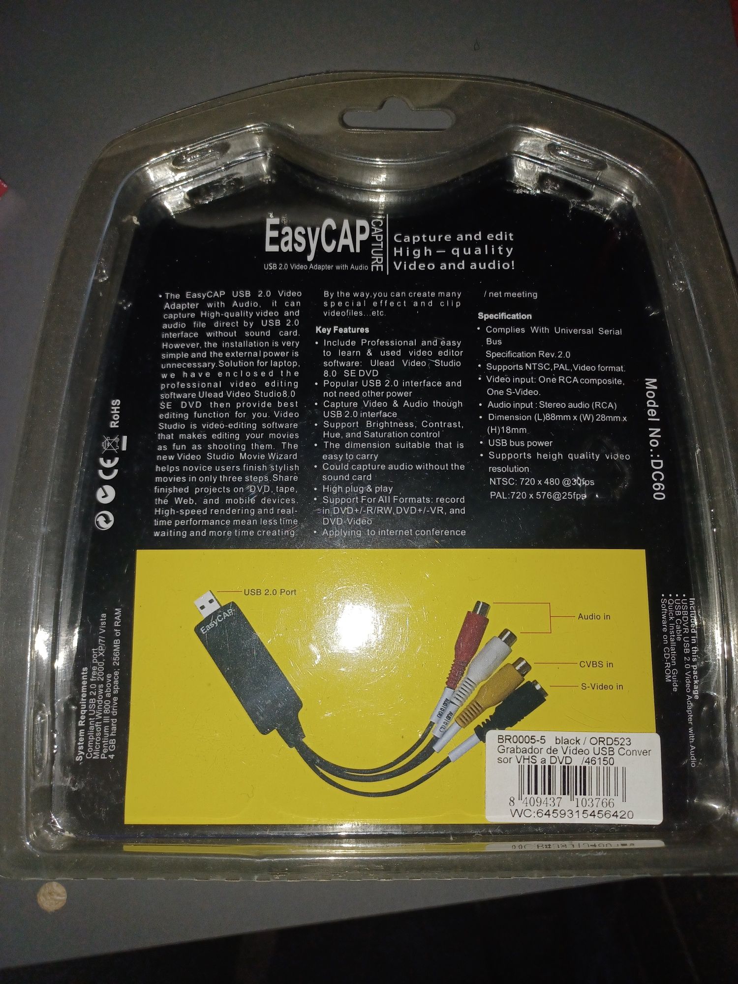 Easycap VHS para formato digital