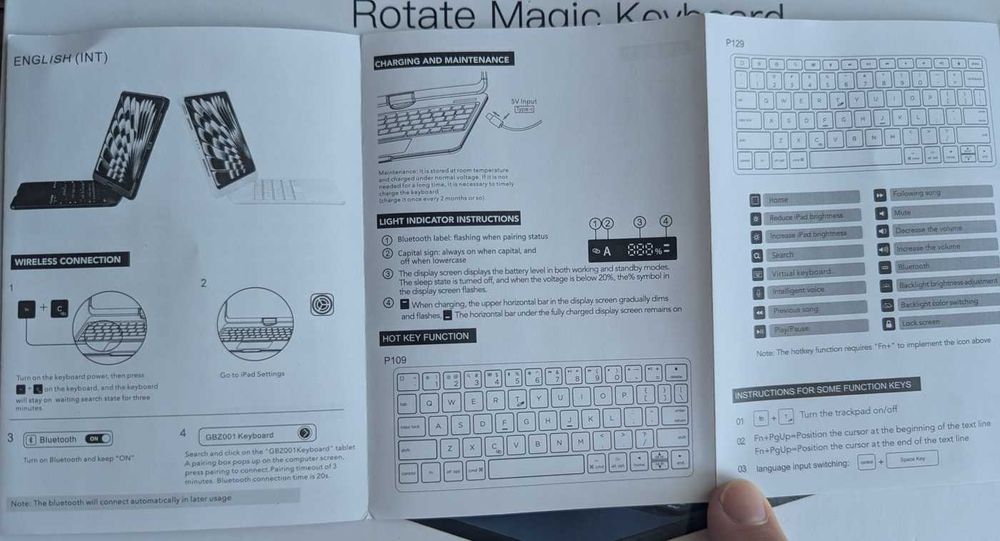 NEW бездротова чохол клавіатура для iPad 10.9" та 11" підсвітка тачпад