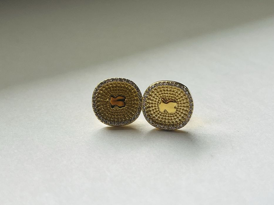 Nowe srebrne kolczyki tous 1cm