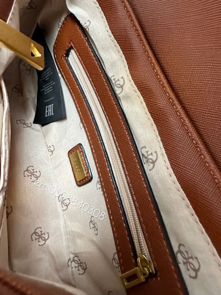 Сумка GUESS cordelia bag коричнева сумка сідло