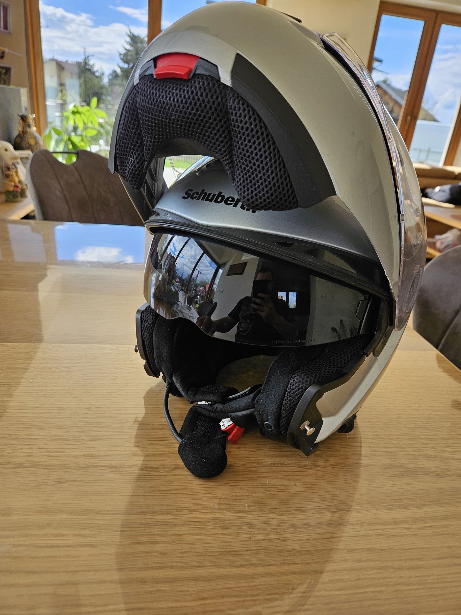 Kask Schuberth C3 + interkom C3, rozmiar XL 60/61 srebrny