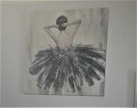 Tela Decorativa Bailarina 48x48cm
