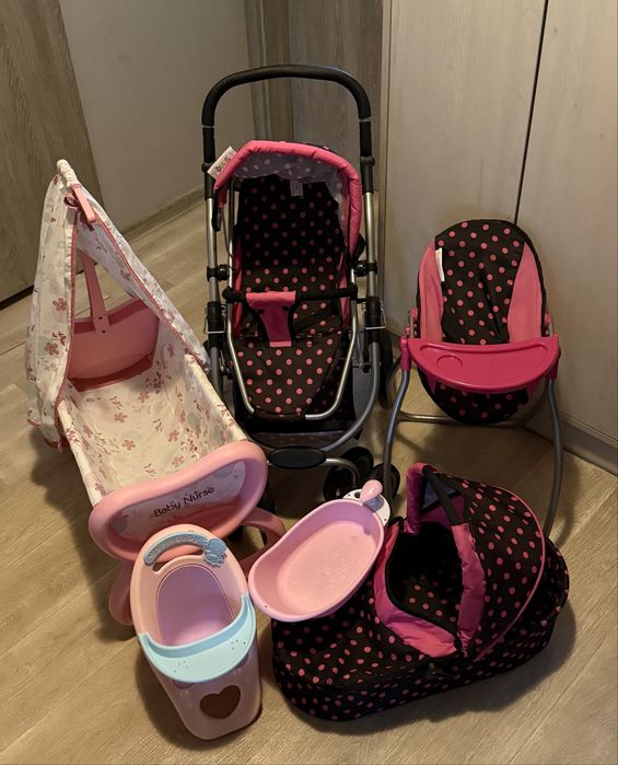 Zestaw dla lalek - wózek i akcesoria