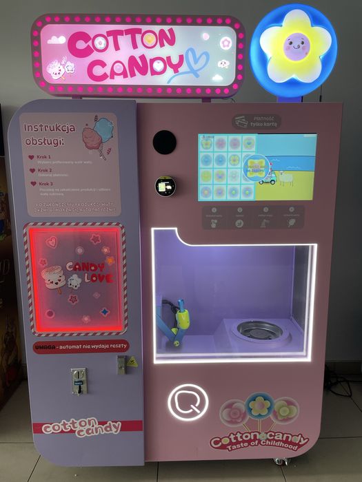 Automat vendingowy do waty cukrowej Cotton Candy