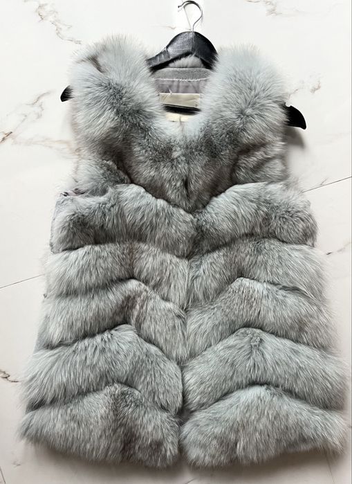 Kamizelka z naturalnego lisa nowa