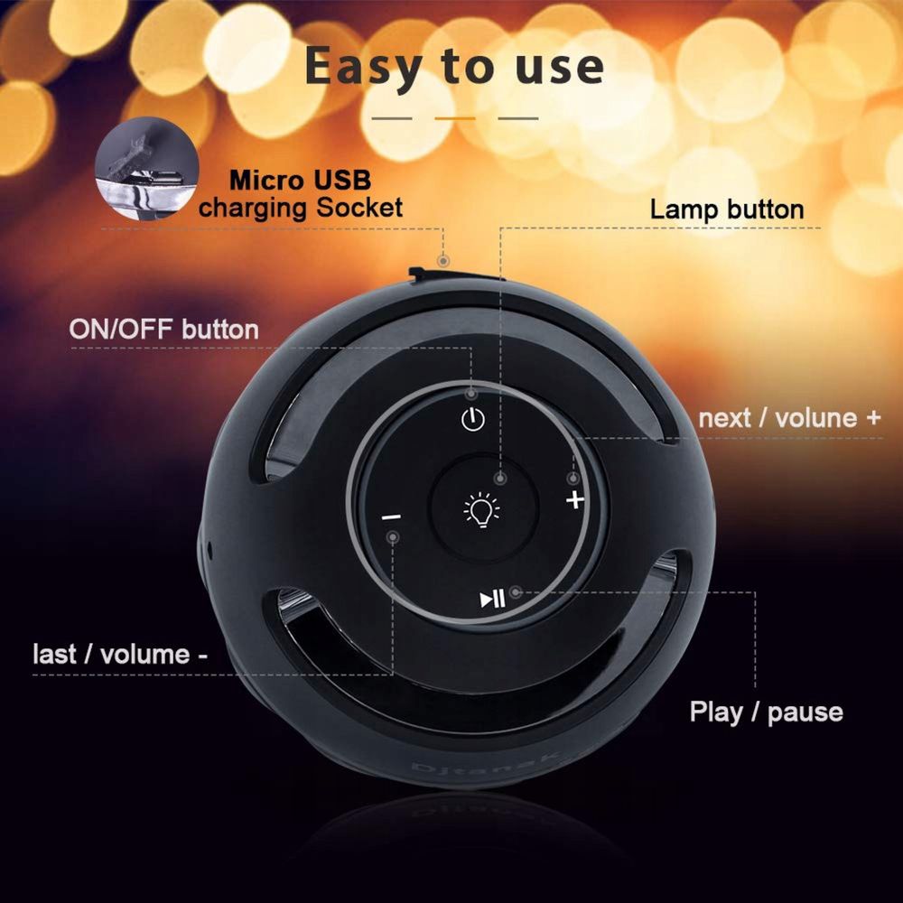 Głośnik z efektem płomienia LED Bluetooth