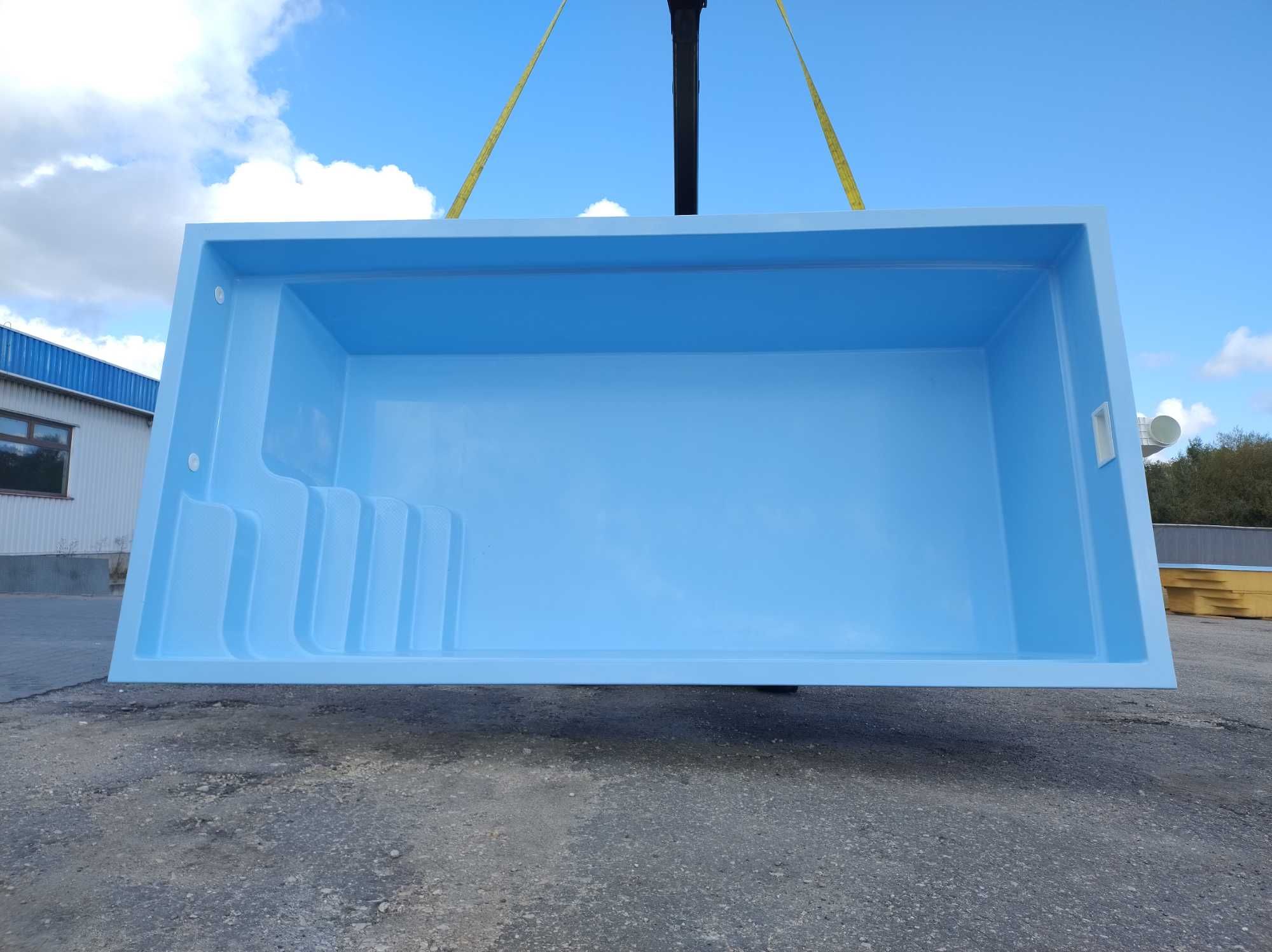 Mega PROMOCJA!! Basen poliestrowy VIGO 6m x 3m x 1,5m Z OSPRZĘTEM