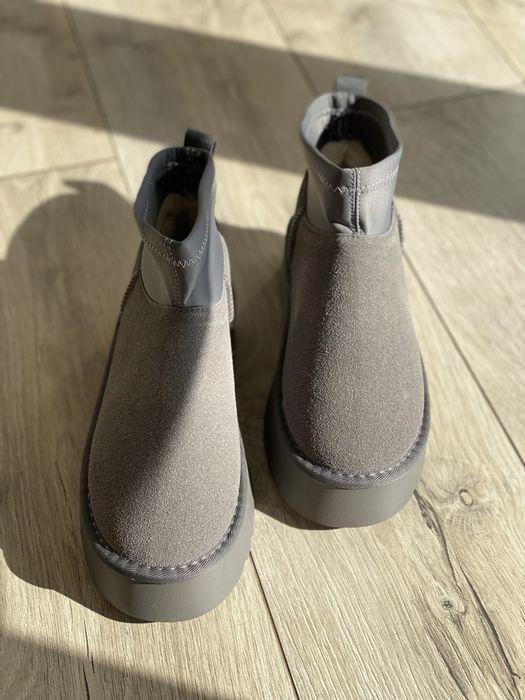 угги сірі 37 р висока підошва