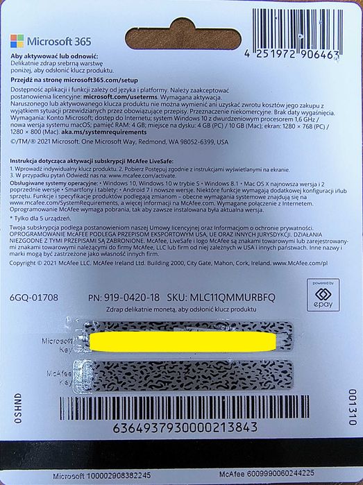 McAfee LiveSafe – subskrypcja na rok