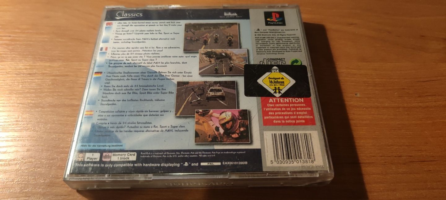 Gra na PS1 Road Rash