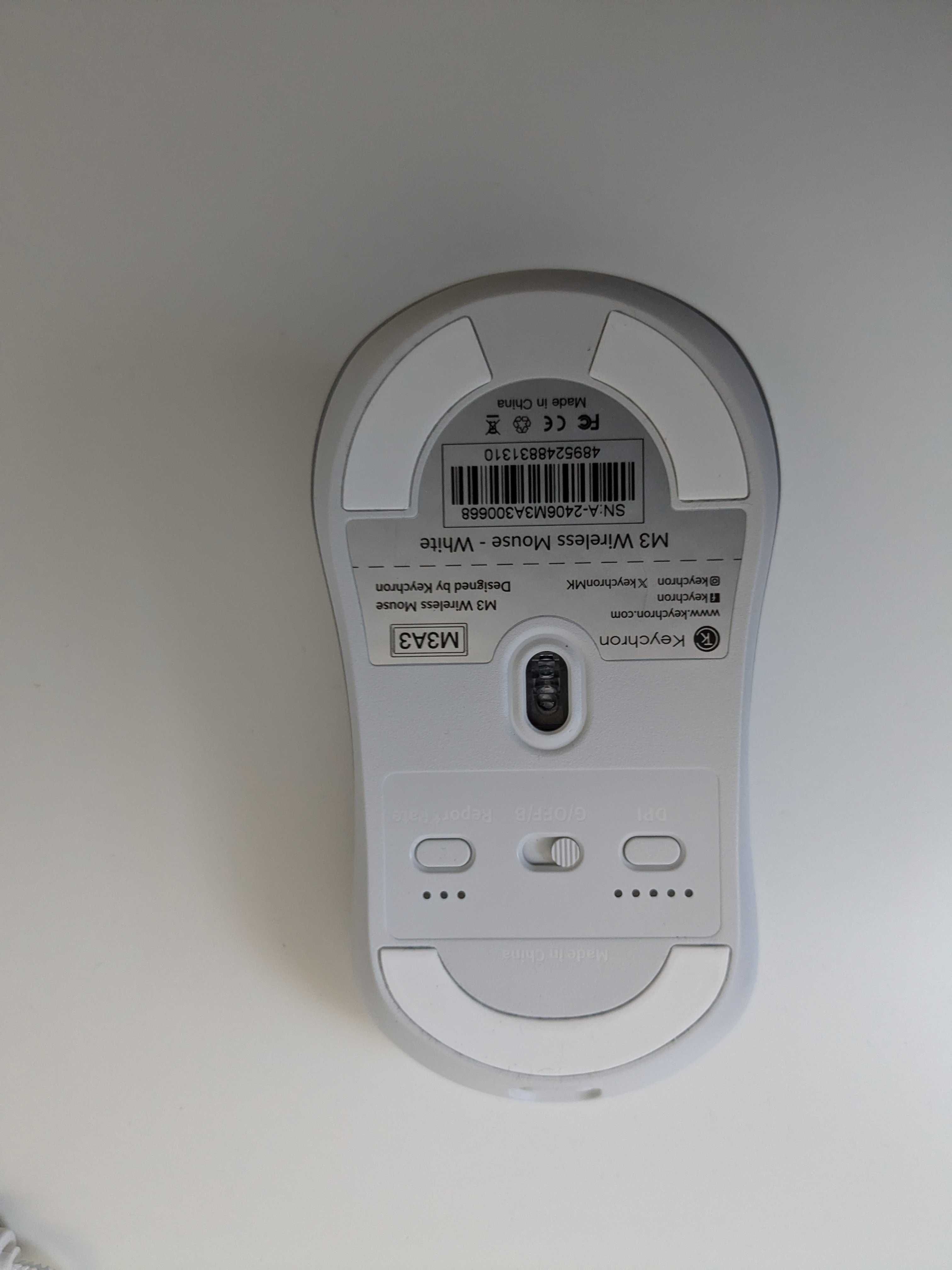 Mysz bezprzewodowa Keychron M3-A3 Biała / 1000 Hz / RGB Light