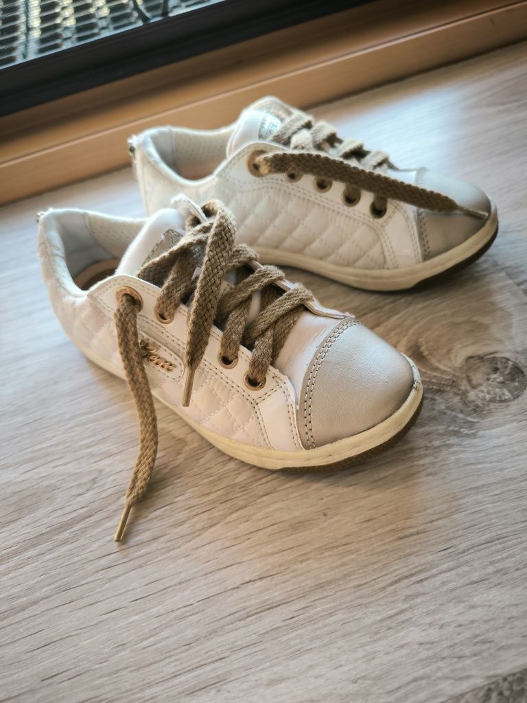 Buty GEOX r.29 dziewczęce biało złote