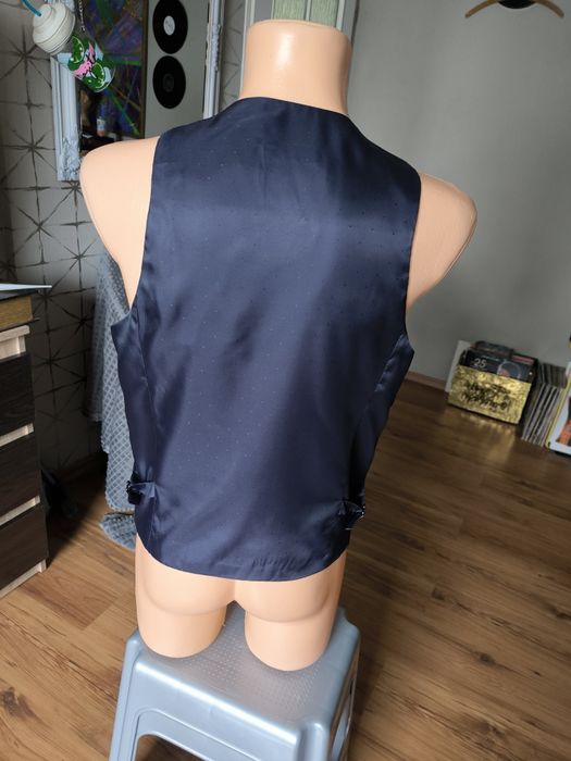 Marc Darcy London kamizelka męska niebieska 36 elegancka