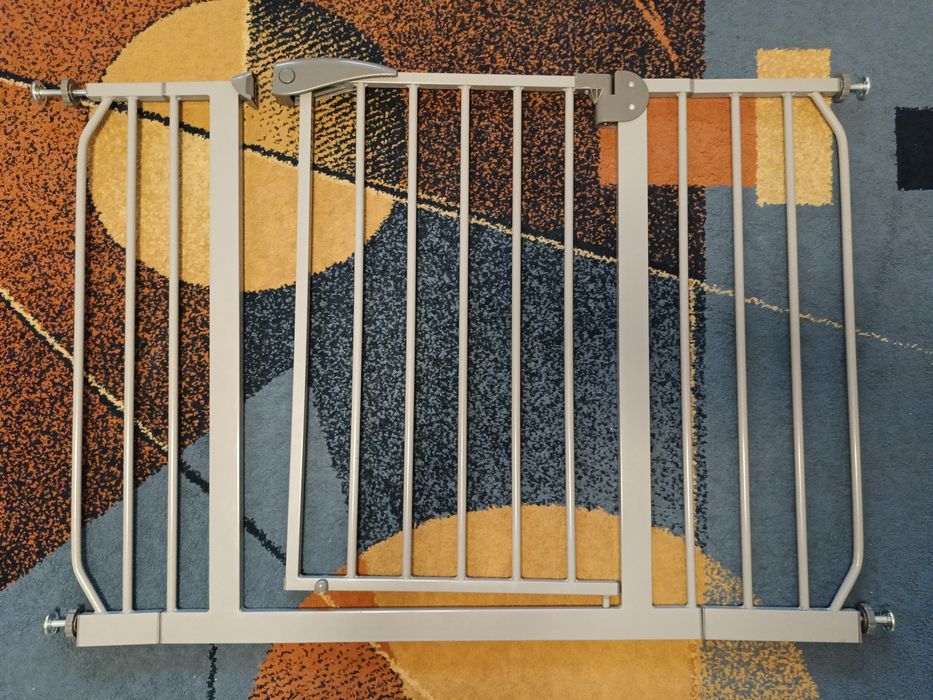 BARIERKA BRAMKA ZABEZPIECZAJĄCA - Nukido, Szara (Rozporowa, 75-115 cm)