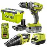 RYOBI WIERTARKA WKRETARKA 18V 4Ah 2Ah ODKURACZ