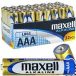 Baterie Alkaiczne Maxell LR03 AAA 1,5V R3 PALUSZKI CIENKIE 32 SZT