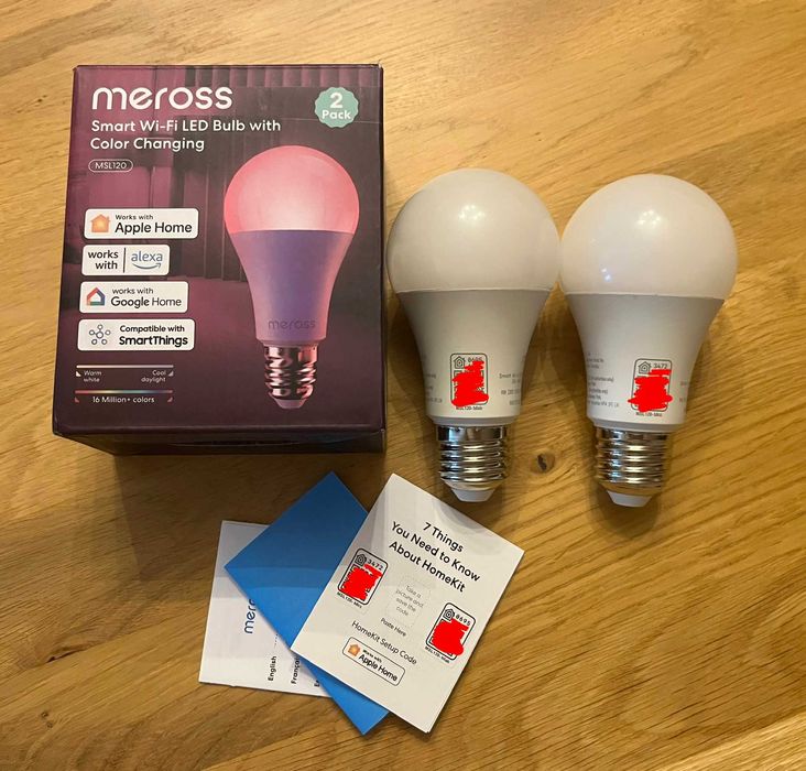 Żarówka kolorowa Meross MSL120 2 sztuki - Apple Homekit