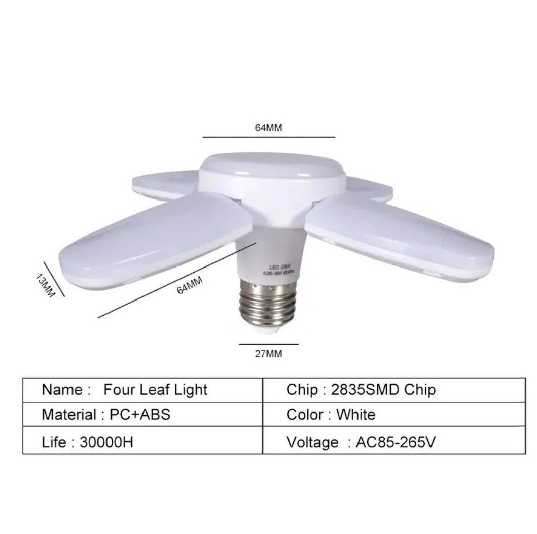 LED Lamp żarówka E27 składana 4+1