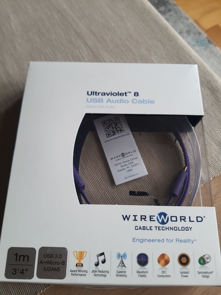 Wireworld Ultraviolet 8 1m (usb a - micro usb) jak nowy