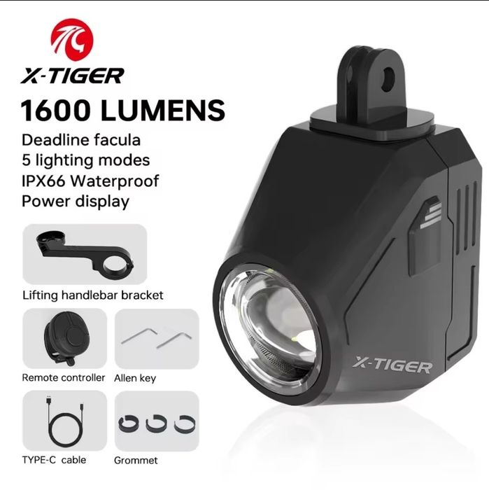 Lampka rowerowa x-tigger 1600lm