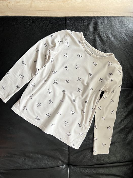 Bluzka H&M 110/116 długi rękaw koszulka kokardki