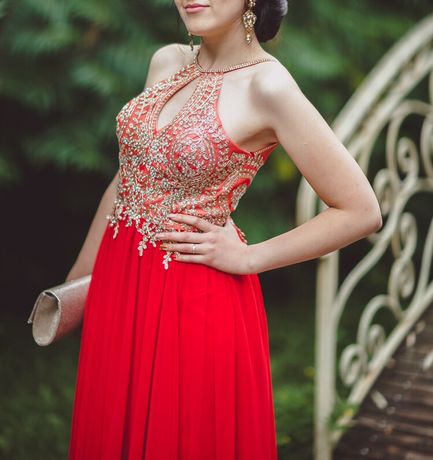 Випускне плаття червоне/ сукня для випускниці червона з Америки