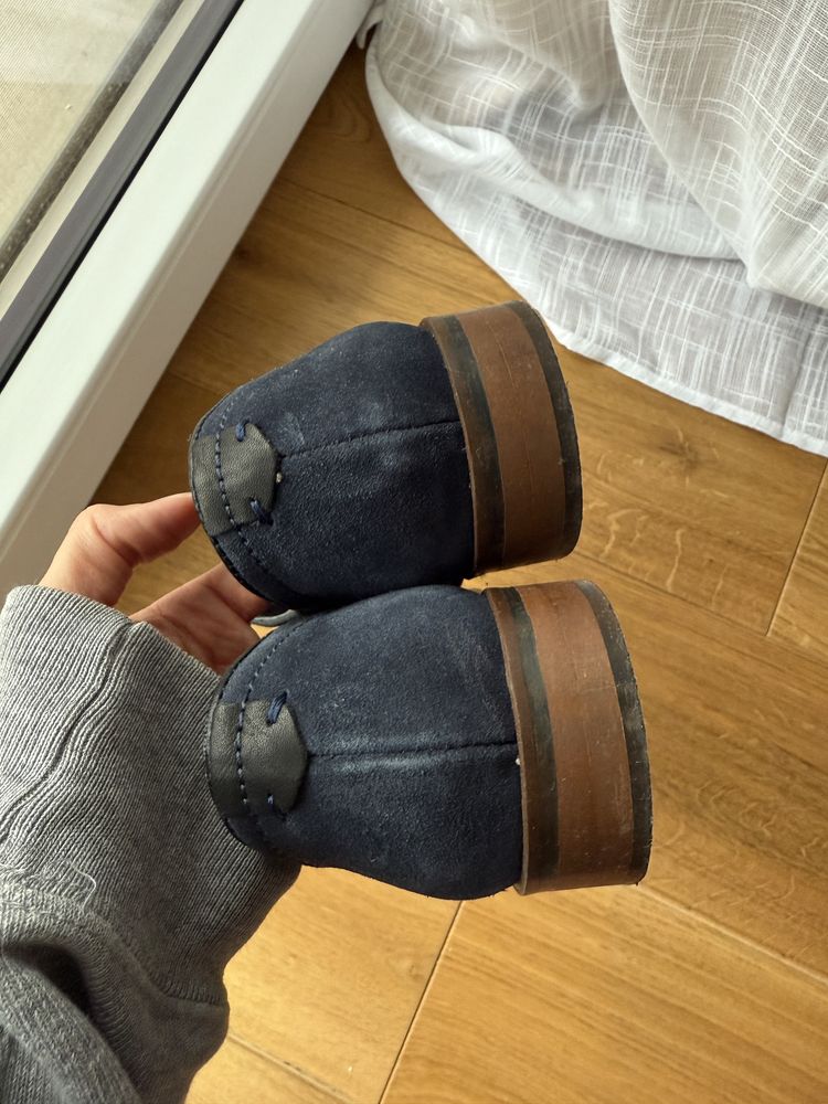 Buty ślubne Dune - r.43/US 10M, granatowo-niebieskie, zamsz