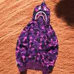 фиолетовый Bape зип-худи