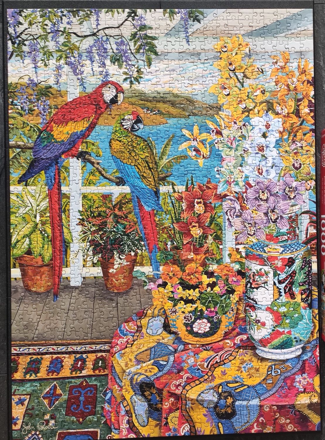 Puzzle Cherry Pazzi 1000 Parrots on the veranda