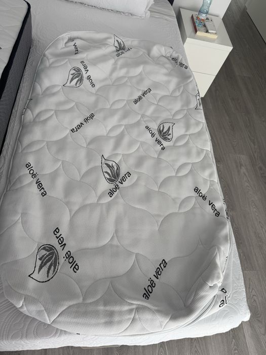 Colchão de berço viscoelastico - aloe vera com capa protetora